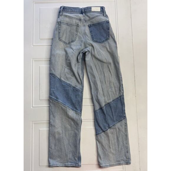 Hollister Patch Jeans White Tag Size 1 R Size 25 X 31 Ultra High Rise Dad Jean - Picture 4 of 5